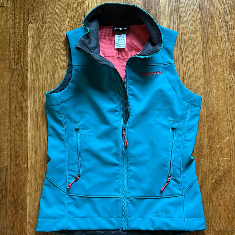 Womens XS Teal with Orange accents vest